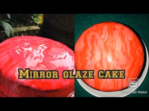 Mirror glaze cake 😋/How to make mirror glaze cake/