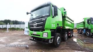 video of Auman GTL Heavy-Duty Truck 8X4 Box Dump Truck|construction truck