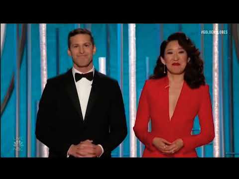 Andy Samberg & Sandra Oh's opening monologue was the perfect start to the Golden Globes.