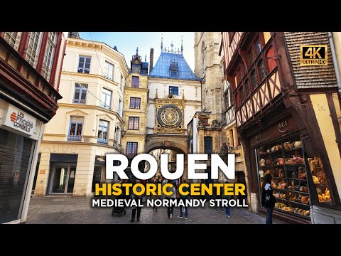 ROUEN Walking Tour 4K - Explore Normandy's Historic Capital (1 Hour from Paris)