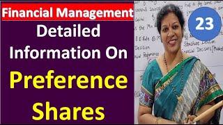 23. Detailed Information On  Preference  Shares from Financial Management Subject