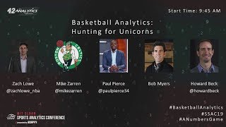 SSAC19: Basketball Analytics: Hunting for Unicorns