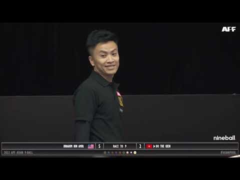 Ibrahim Bin Amir (MAS) vs Do The Kien (VIE) | Highlights | APF Asian 9-Ball Open 2022