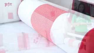 Kit Cama Babá Borboletas Vermelha | Ref: 48277