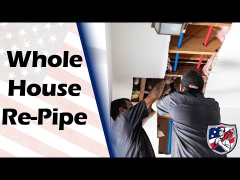 How to Do a Whole House Re-Pipe Using PEX [The Original Plumber - Open 7 Days A Week]