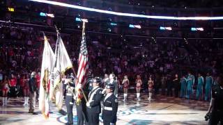 Chris Mann National Anthem LA Clippers Game 4/1/09