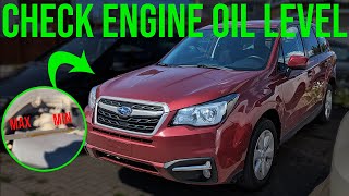 How to Check Engine Oil Level - Subaru Forester (2014-2018)