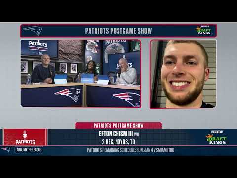 Efton Chism III Joins Patriots Postgame Show After Catching First NFL TD vs. Jets | NFL Week 17