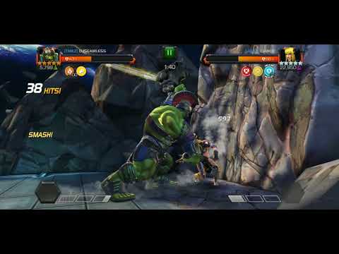 Gladiator Hulk r2 Max vs Magik AW Mini Boss fight MCOC