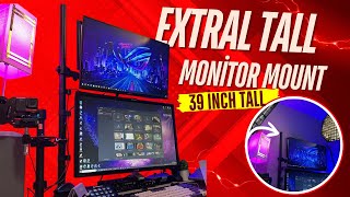 HUANUO Single Extra Tall 39 Inch Pole Monitor Arm Desk Mount