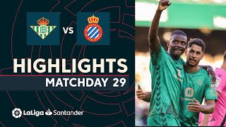 Videoresumen del Betis - Espanyol