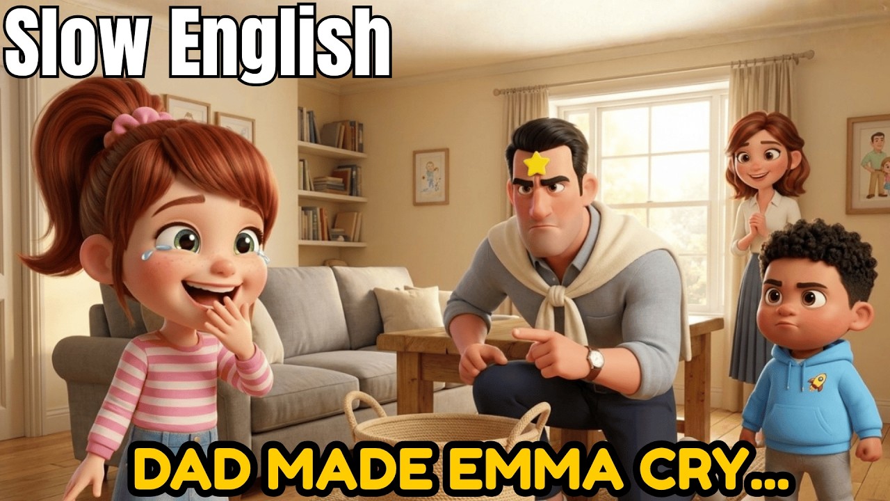 Dad Made Emma Cry… Then Laugh | Slow English for Beginners | Telling Stories in English (A1–A2) ✔