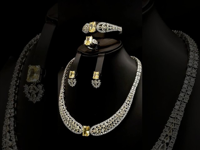 طقم زيركون أنيق بإصدار خاص دقة الماس 5 قطع بضمان ع...