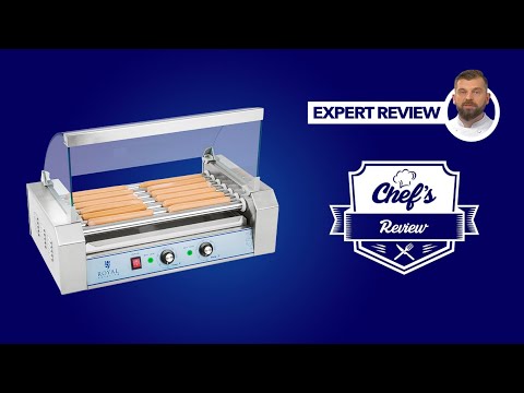 video - Hot Dog Grill - 7 rollers - stainless steel