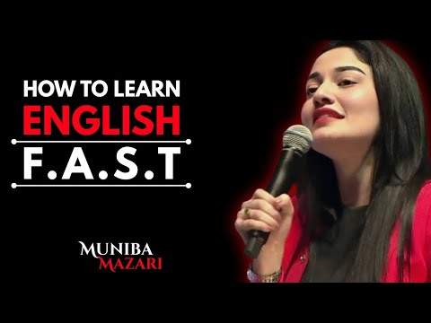 How To Learn English Very Fast | Best Speech By Muniba Mazari 