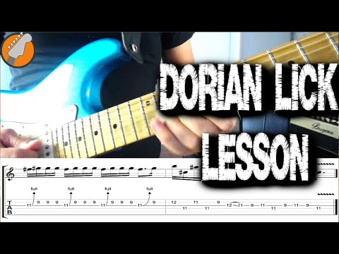 Dorian Lick Lesson (Learn this Cool Blues-Rock Dorian Lick with Tabs!)