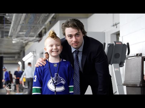 Quinn Hughes Meets Canucks Fan Battling Cancer