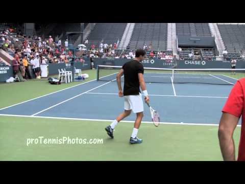 Dimitrov v Kyrgios 2014 US Open practice