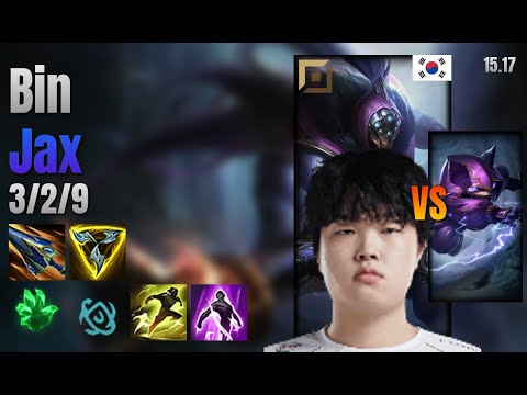 Bin Top Jax vs Kennen lol KR solo rank Full Game 15.17 | 빈 잭스 vs 케넨