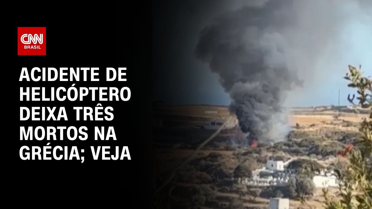 Acidente de helicóptero deixa três mortos na Grécia; veja o momento | CNN Brasil