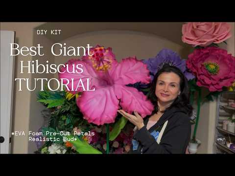 How to Make a Giant Foam Hibiscus — Tropical DIY Tutorial