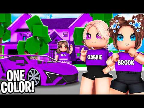 Living In A PURPLE ONLY WORLD For 24 HOURS..(Brookhaven)