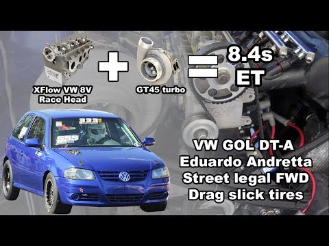 Fastest VW 8V ABA FWD drag race X-Flow SPA Turbo race head street legal