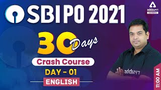 SBI PO 2021 | English | 30 Days Crash Course to Crack SBI PO Exam | Day #1