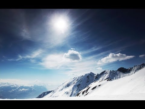 Peaceful Mountain Snow Ambient   Film 1HR 4K UHD with Real Sounds