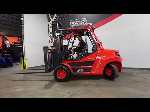 2017 Linde H80D 15500lb Dual Drive Pneumatic Diesel Forklift STK 13451