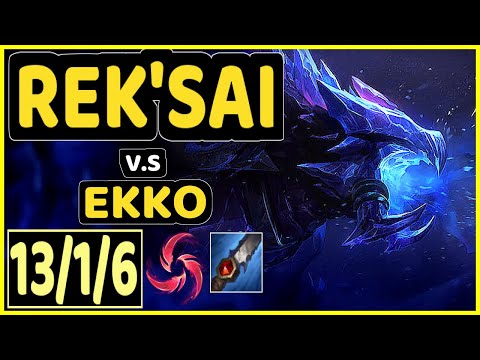 METEOS (REK'SAI) vs EKKO - 13/1/6 KDA JUNGLE GAMEPLAY - NA Ranked DIAMOND