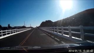 preview picture of video 'Hwy 1, from Mendocino Village to the Navarro River Bridge in 2 minutes'