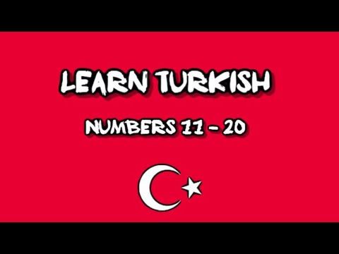 Turkish Numbers 11 - 20  Basic Words in Turkish  Counting in Turkish
