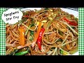 Vegetable Lo Mein With Spaghetti Noodles