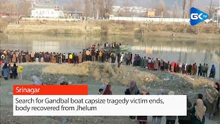 Download lagu Search for Gandbal boat capsize tragedy victim ends, body recovered from Jhelum mp3