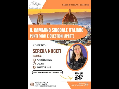 Casa Alta - Serena Noceti - Il cammino sinodale italiano: punti forti e questioni aperte