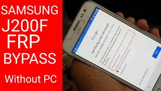 SAMSUNG J200F FRP BYPASS.WITHOUT PC.100% WORKING