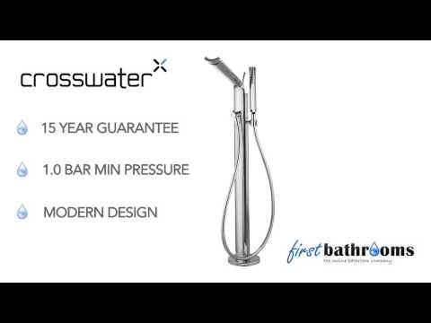 Crosswater Glide Floor Standing Bath Shower Mixer With Kit GL415FC