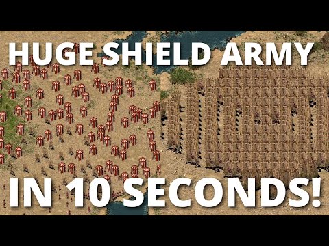 How To Make A LOT OF SHIELDS in LESS THAN 10 SECONDS (And other siege engines) - Stronghold Crusader