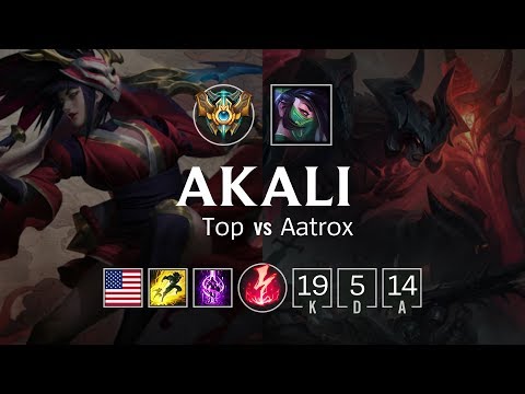 Akali Top vs Aatrox - NA Challenger Patch 8.20