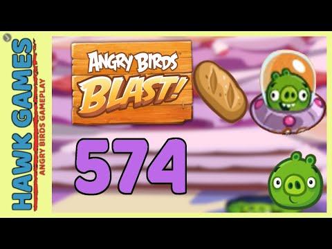 Angry Birds Blast Level 574 Hard - 3 Stars Walkthrough, No Boosters