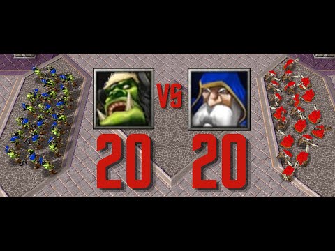 20 Grunt VS 20 Rifleman - Warcraft III Frozen Throne Unit Battle