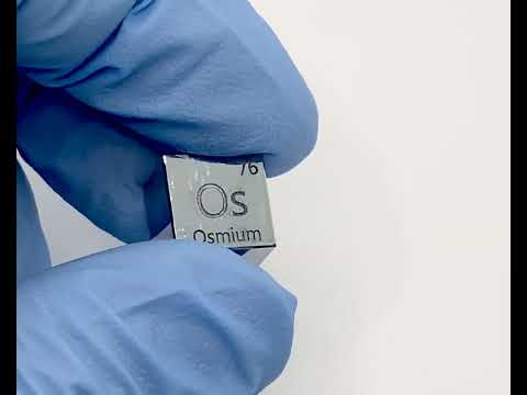 Osmium metal density cube 10mm 99.95% pure mirror polished surface