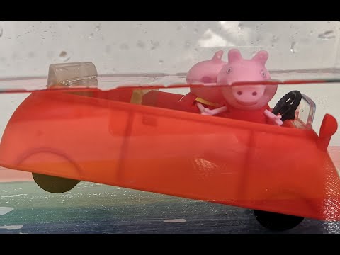 Building Bridge,  Brio Toys, Building Block, Peppa Pig Car fall in the Water, Toy  Videos for Kids!, Video