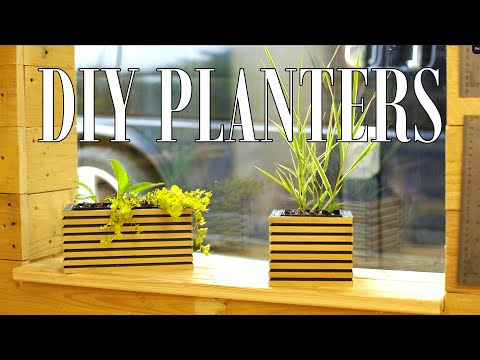 Build Stylish Modern Indoor Plant Pots From Scrap Wood