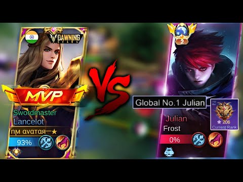 LANCELOT VS GLOBAL 1 JULIAN!!🥵🔥 CAN I WIN THIS MATCH?? Avatar || MLBB.