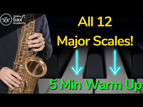 Learn All 12 Major Scales: 5 min Play Along Warm Up Exercise #78