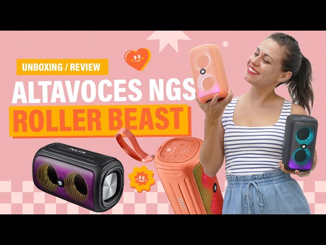 Vídeo relacionado con NGS Roller Beast Black - Altavoz Portátil Potente de 32w Compatible con Tecnología Bluetooth 5.0 y TWA, Luces RGB, Resistente al Agua y al Polvo ipx5, Micrófono, Manos Libres, hasta 40 h, Negro.