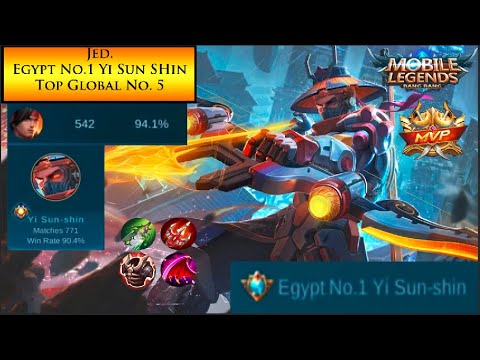 GAMEPLAY YI SUN SHIN  BY NO.1 SUPREME | 94.1% WINRATE!! TOP GLOBAL NO.5 YI SUN SHIN~MOBILE LEGENDS