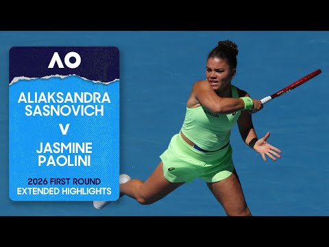 Aliaksandra Sasnovich v Jasmine Paolini Extended Highlights | Australian Open 2026 First Round